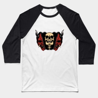 Devil Head Split Baseball T-Shirt